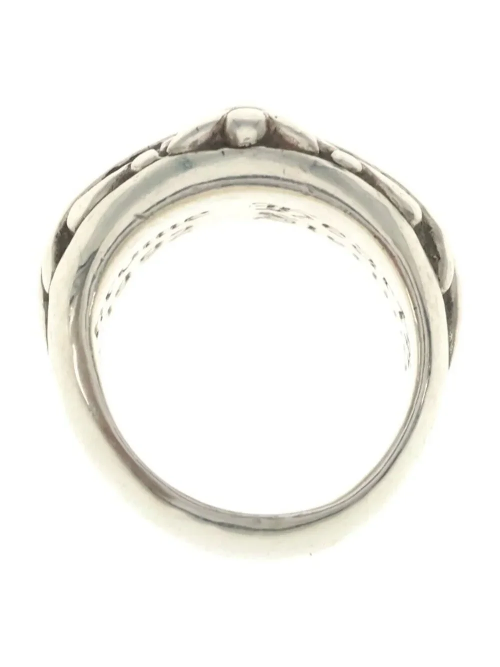 Chrome Hearts Flrl Crs Floral Cross Ring Silver